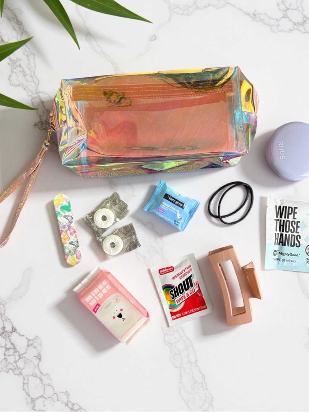 On-The-Go Essentials Kit | Holographic Cosmetic Bag | Purse Must Haves | Mom Kit